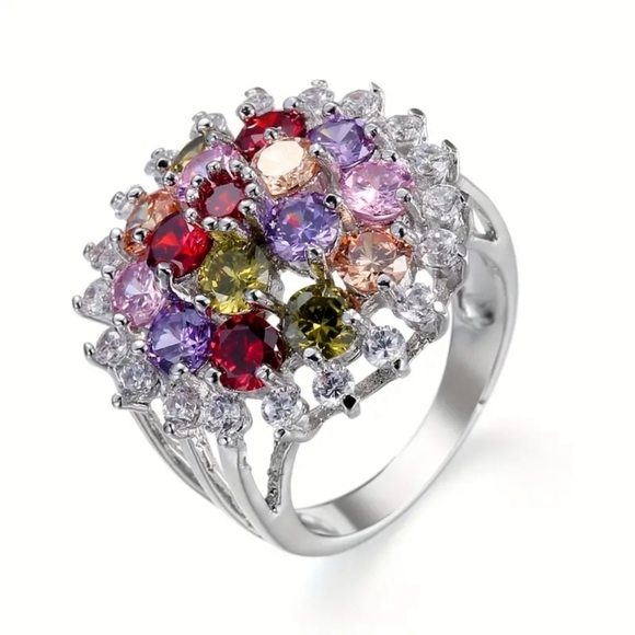 Fashion Jewelry Jewelry - Gorgeous Multi Colored Cocktail Ring